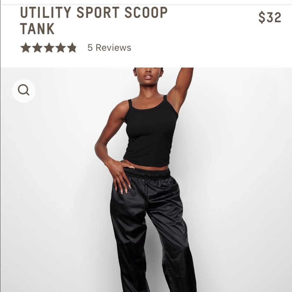 SKIMS utility sports tank- Onyx